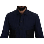 Dsquared² Dark Blue Cotton Collared Long Sleeves Casual Shirt TSH7933- 48