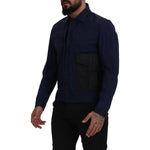 Dsquared² Dark Blue Cotton Collared Long Sleeves Casual Shirt TSH7933- 48