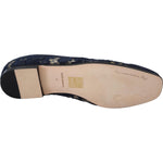 Dolce & Gabbana Blue Floral Lace Slip Ons Loafers Flats Shoes LA10075- 35