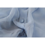 Dolce & Gabbana Light Blue Silk Ascot Collar Long Sleeves Top TSH8036 - 40