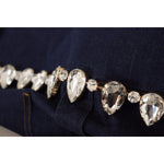 Dolce & Gabbana Blue Denim Crystal Embellish Cotton Jacket JKT3326- 36