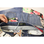 Dolce & Gabbana Blue Patchwork High Waist Denim Jeans PAN73061- 40