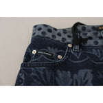 Dolce & Gabbana Blue Floral High Waist Skinny Denim Jeans PAN73252- 36