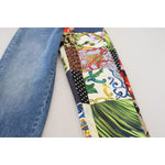 Dolce & Gabbana Blue Jacquard Majolica High Waist Jeans PAN73064 - 36