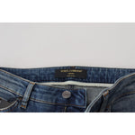 Dolce & Gabbana Blue Washed Cotton Tattered Denim Jeans PAN73093 - 40