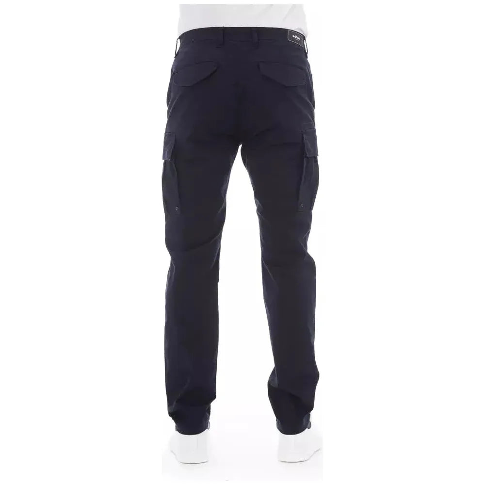 Baldinini Trend Blue Cotton Men Cargo Trouser BA-23128-W32