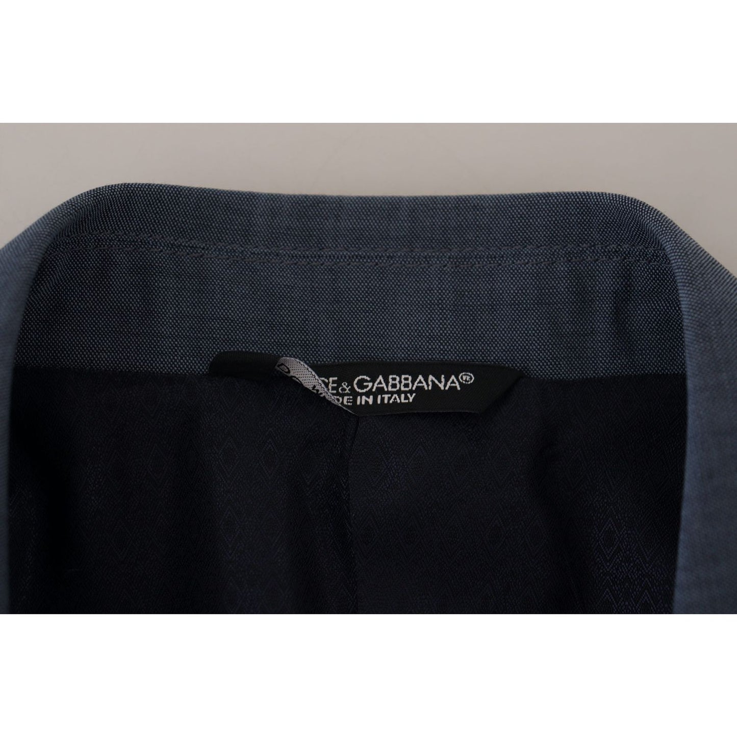 Dolce & Gabbana Blue Wool Stretch Slim Fit Jacket Blazer KOS2108- 44