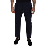 Dolce & Gabbana Blue Striped Men Formal Pants PAN73325 - 50