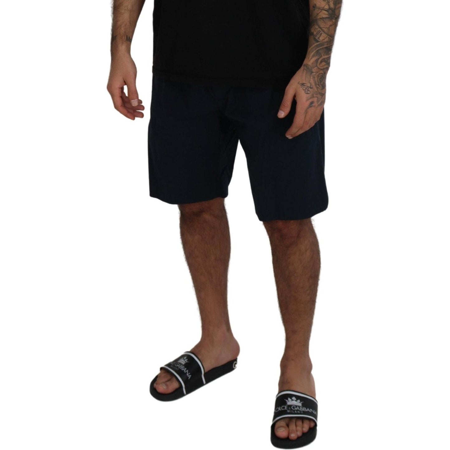 Dolce & Gabbana Blue Bermuda Mid Waist Casual Shorts PAN74018 - 58