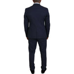 Dolce & Gabbana Blue Wool MARTINI 2 Piece Slim Fit Suit KOS2165- 54
