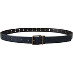 Dolce & Gabbana Blue Perforated Skinny Leather Metal Buckle Belt BEL8479- 90