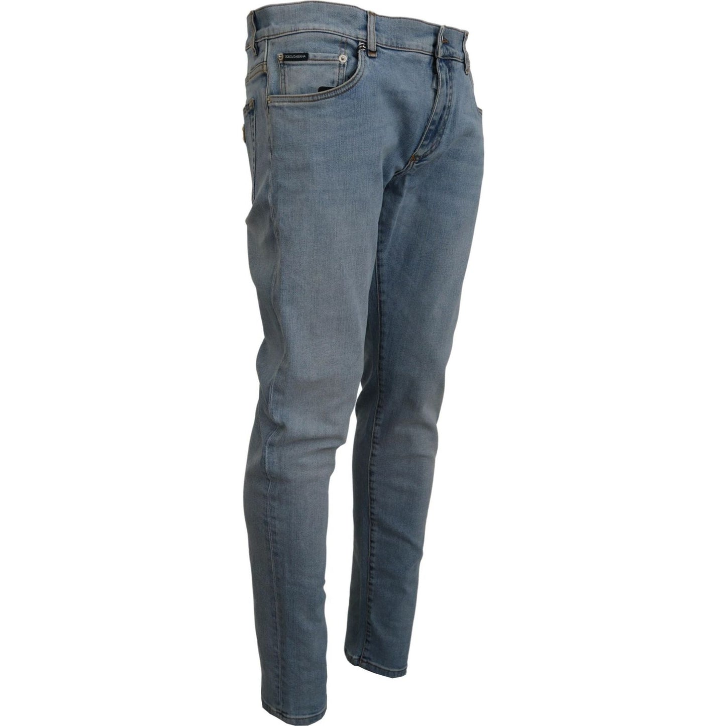 Dolce & Gabbana Blue Wash Slim Fit Cotton Denim Jeans PAN74541- 60