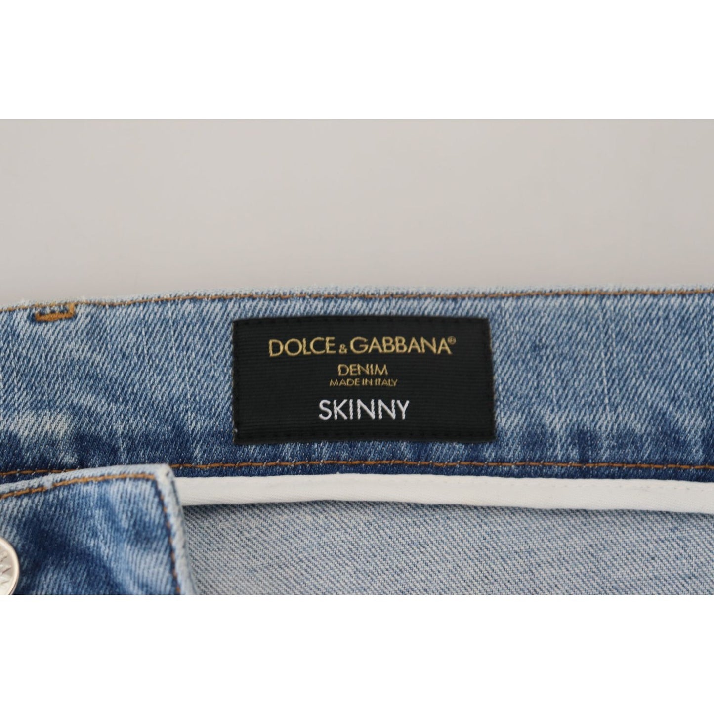 Dolce & Gabbana Blue Wash Slim Fit Cotton Denim Jeans PAN74541- 60
