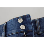 Dolce & Gabbana Blue High Waist Denim Cotton Stretch Jeans PAN74231-36