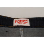 Fiorucci Dark Blue Washed Mid Waist Pencil Cut Denim Skirt SKI1327- 40