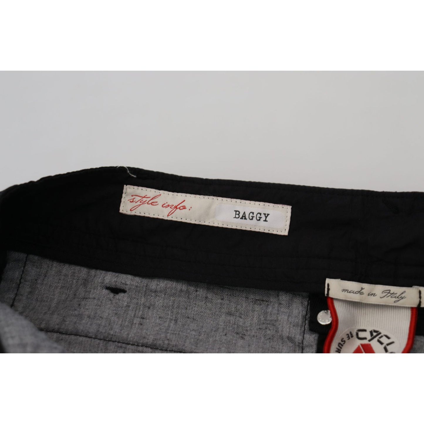 CYCLE Black Cotton Baggy High Waist Women Pants CYCLE