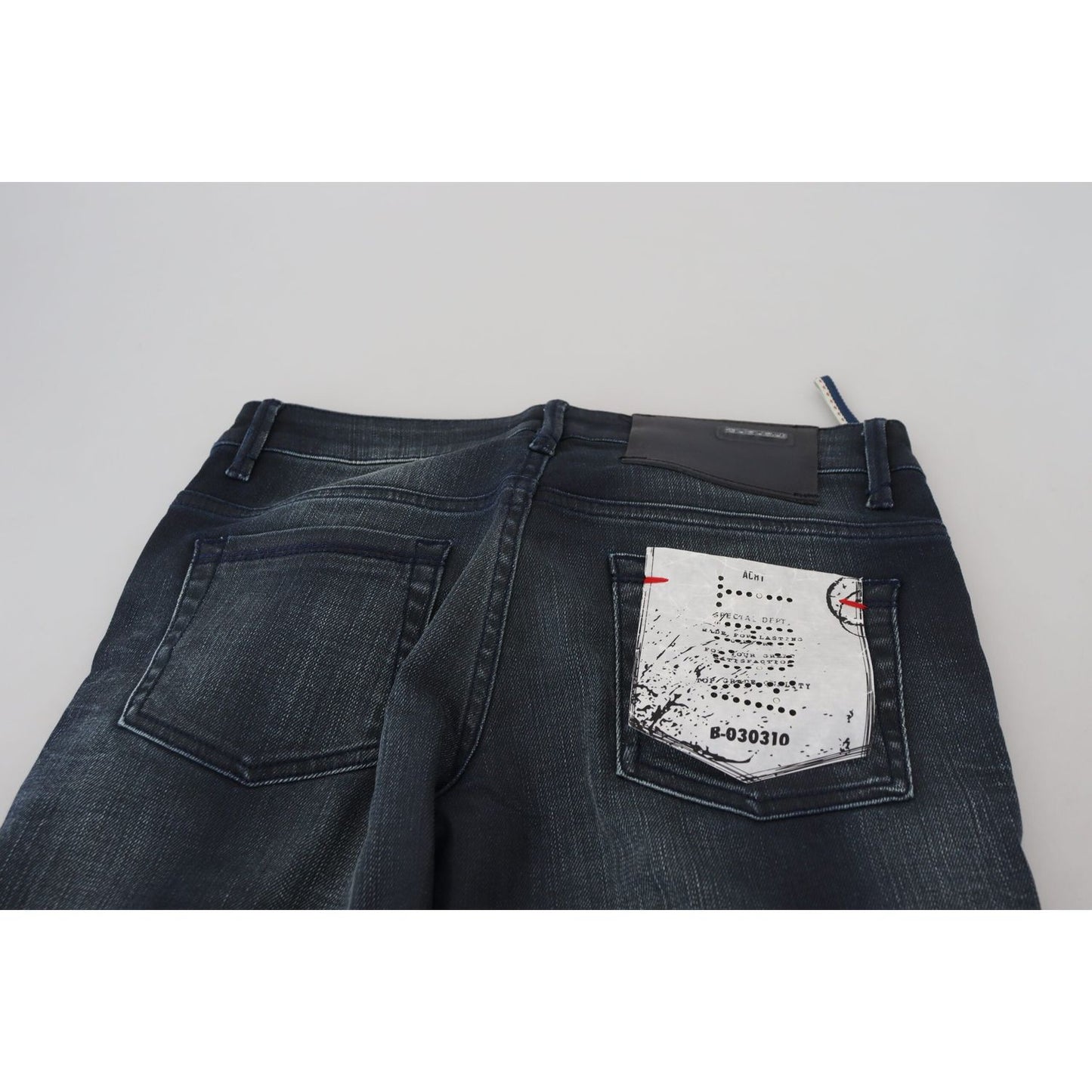 Acht Blue Washed Low Waist Slim Fit Cotton Denim Jeans PAN72695-26