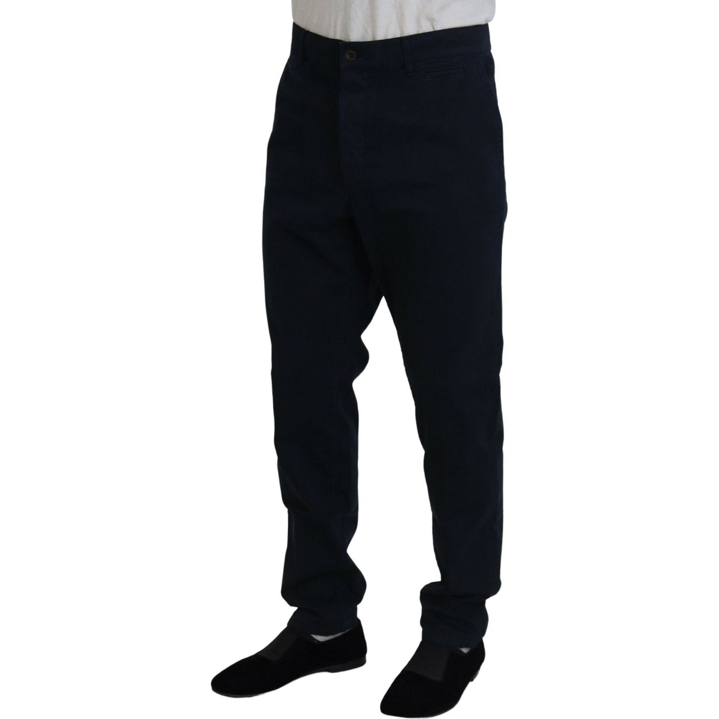Dolce & Gabbana Blue Cotton Dress Formal Men Pants PAN74740-52