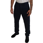 Dolce & Gabbana Blue Cotton Dress Formal Men Pants PAN74740-52