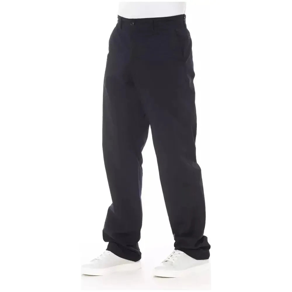 Alpha Studio Blue Cotton Men's Pant AL-23569-IT46 | S