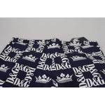 Dolce & Gabbana Blue Logo Print Cotton Chinos Shorts PAN74753- 44