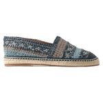 Dolce & Gabbana Blue Gray Leather Buffalo Espadrille Shoes MV5034-39
