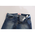 Fiorucci Blue Washed Mid Waist Slim Fit Denim Jeans PAN70607-32