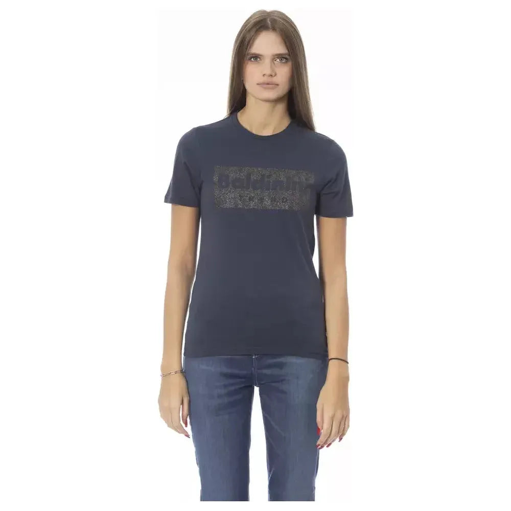 Baldinini Trend Blue Cotton Women T-Shirt BA-23911-XS