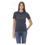 Baldinini Trend Blue Cotton Women T-Shirt BA-23911-XS
