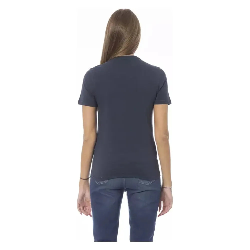 Baldinini Trend Blue Cotton Women T-Shirt BA-23911-XS