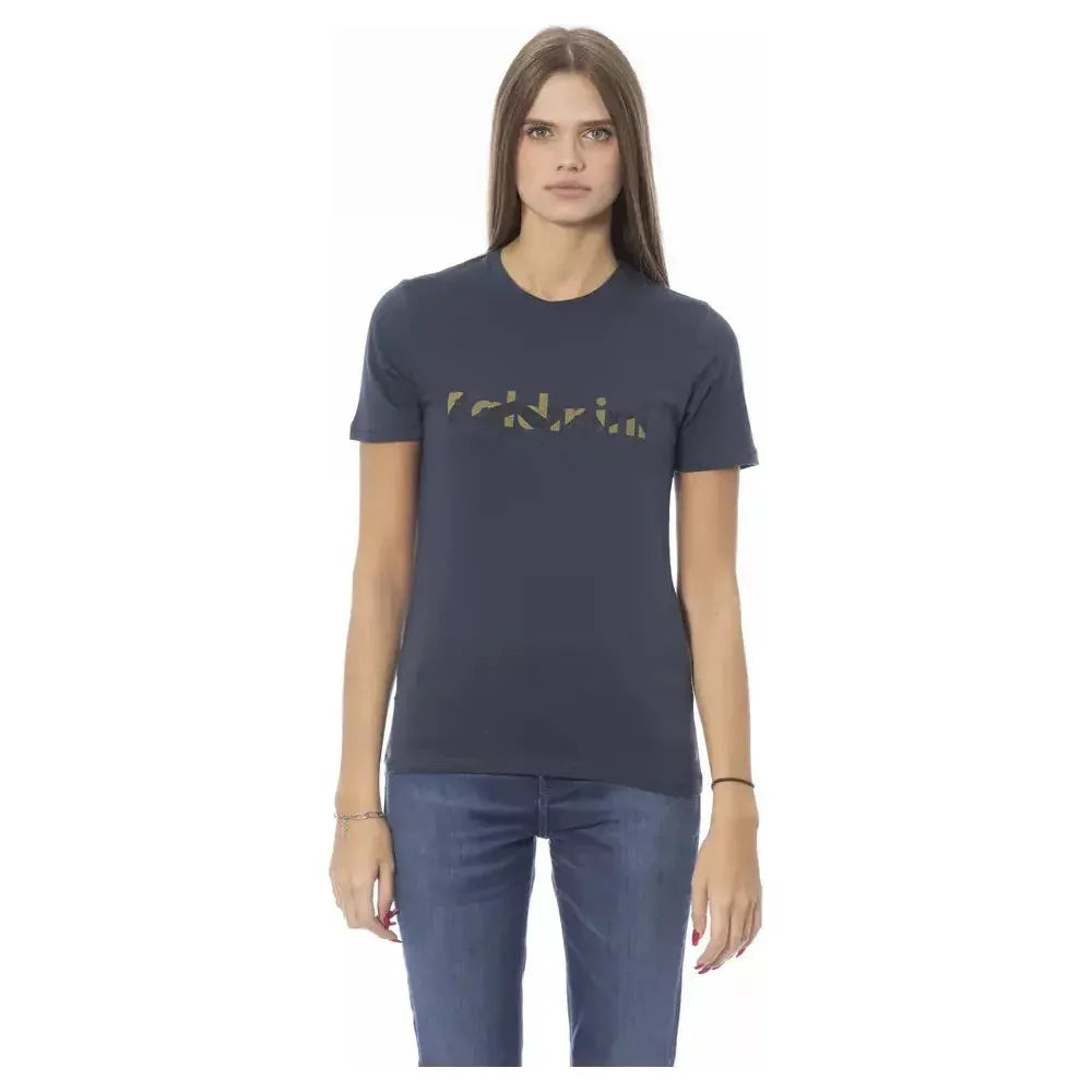 Baldinini Trend Blue Cotton Women T-Shirt BA-23907-XS