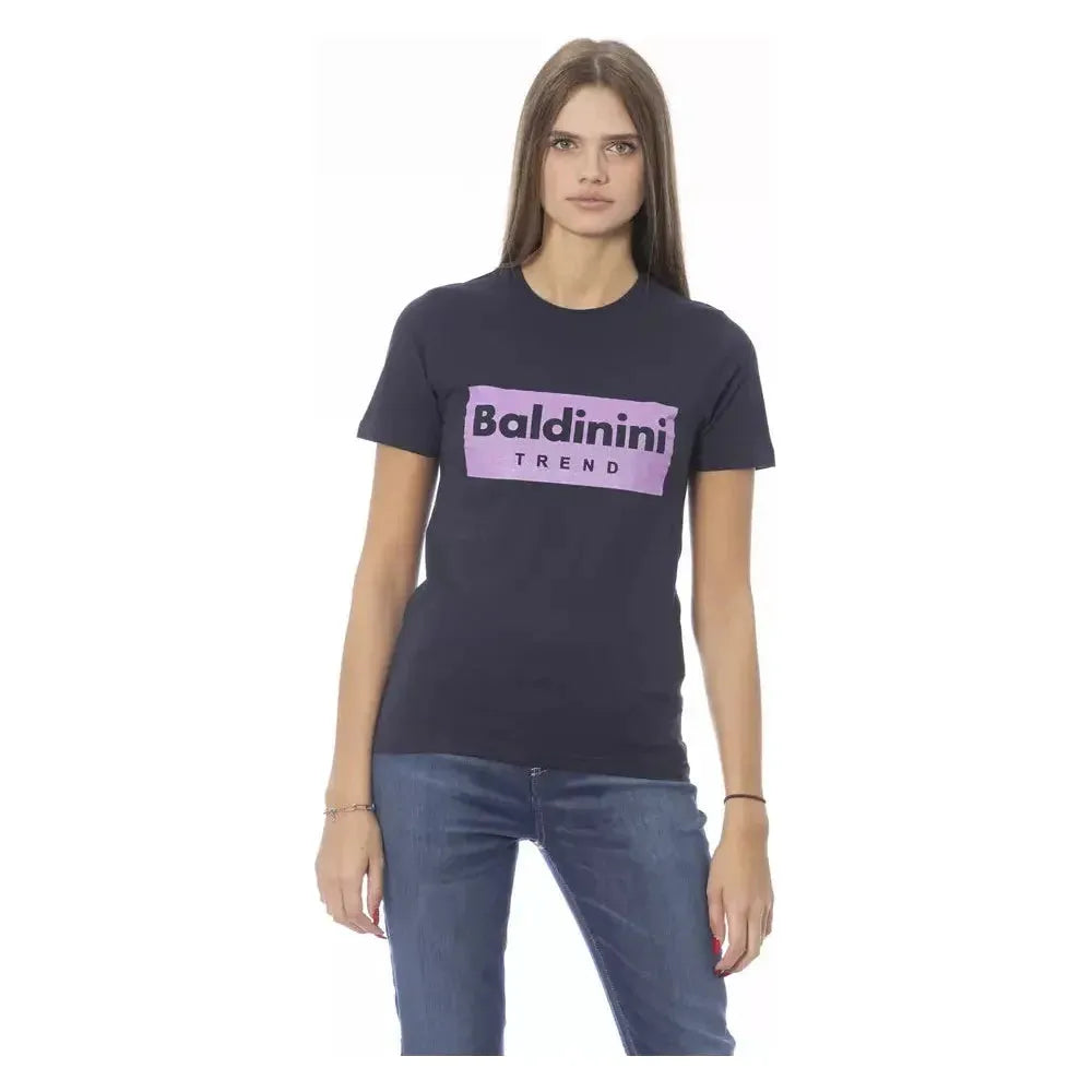 Baldinini Trend Blue Cotton Women T-Shirt BA-23905-S