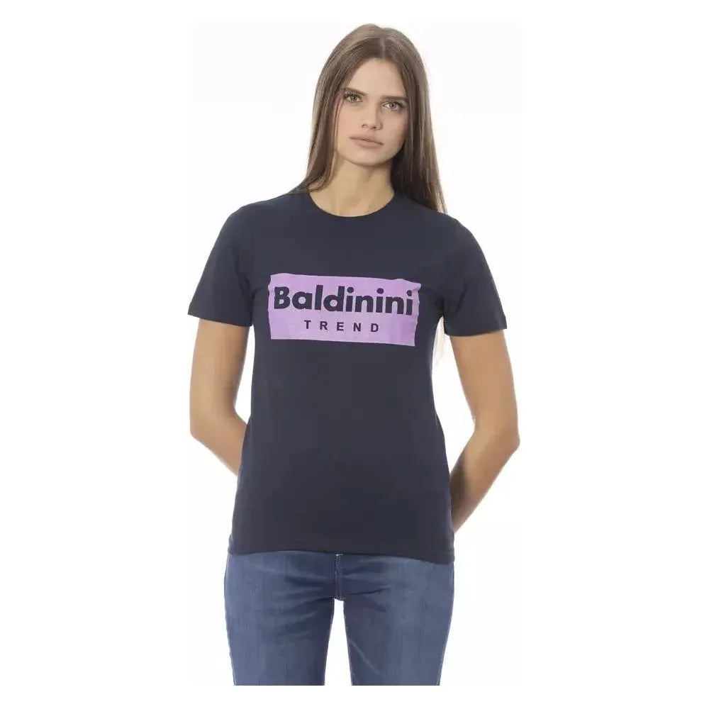 Baldinini Trend Blue Cotton Women T-Shirt BA-23905-S