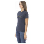 Baldinini Trend Blue Cotton Women T-Shirt BA-23907-XS