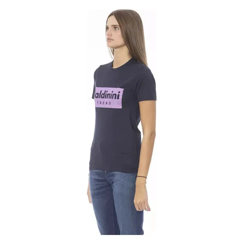 Baldinini Trend Blue Cotton Women T-Shirt BA-23905-S