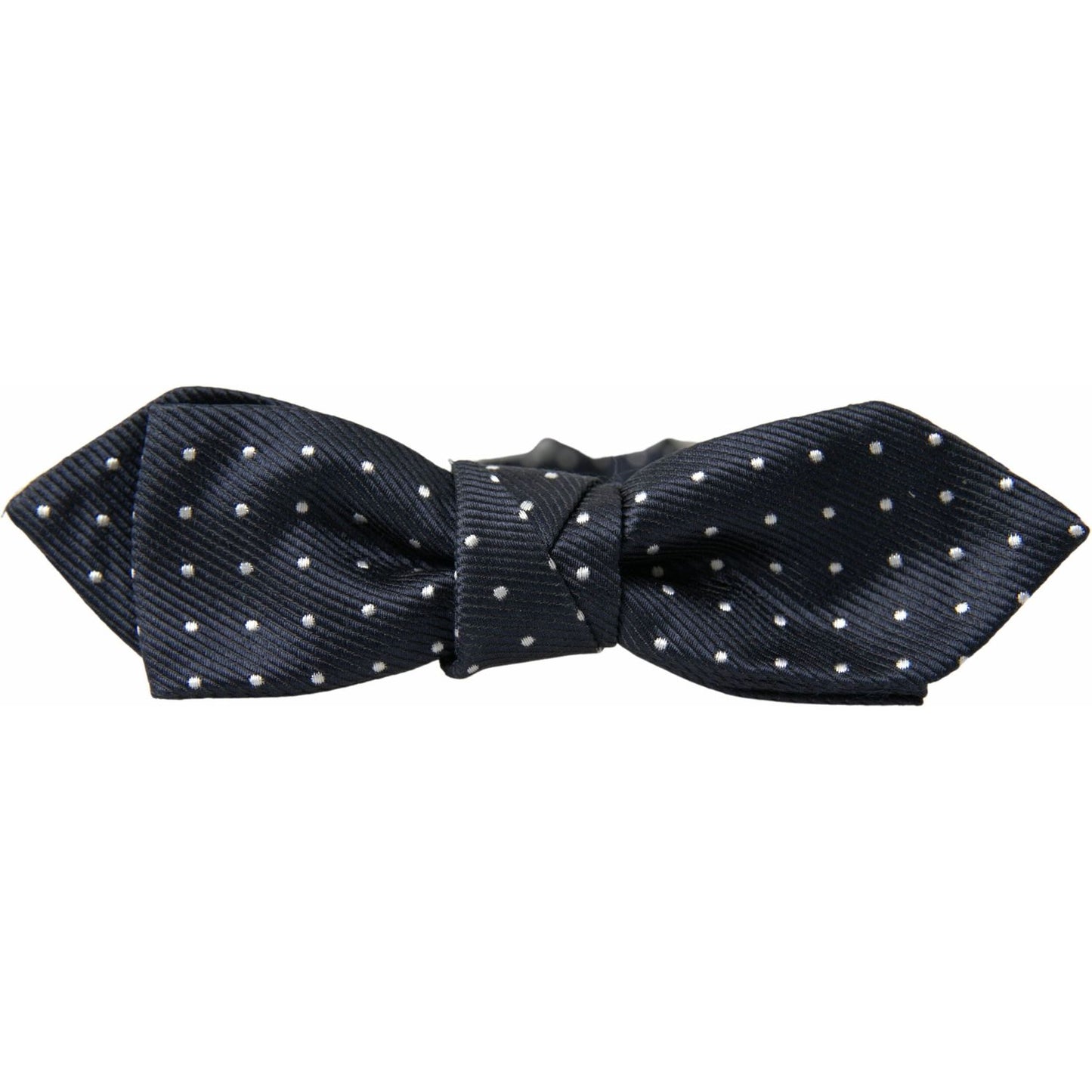 Dolce & Gabbana Blue Polka Dot Silk Adjustable Men Neck Papillon Bow Tie FT3801