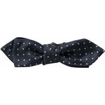 Dolce & Gabbana Blue Polka Dot Silk Adjustable Men Neck Papillon Bow Tie FT3801