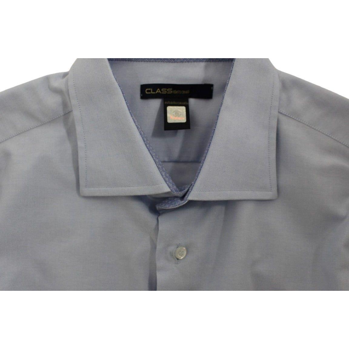 Cavalli Light blue cotton shirt SIG10098-1