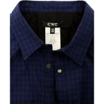 Costume National Blue checkered cotton shirt SIG10357-1