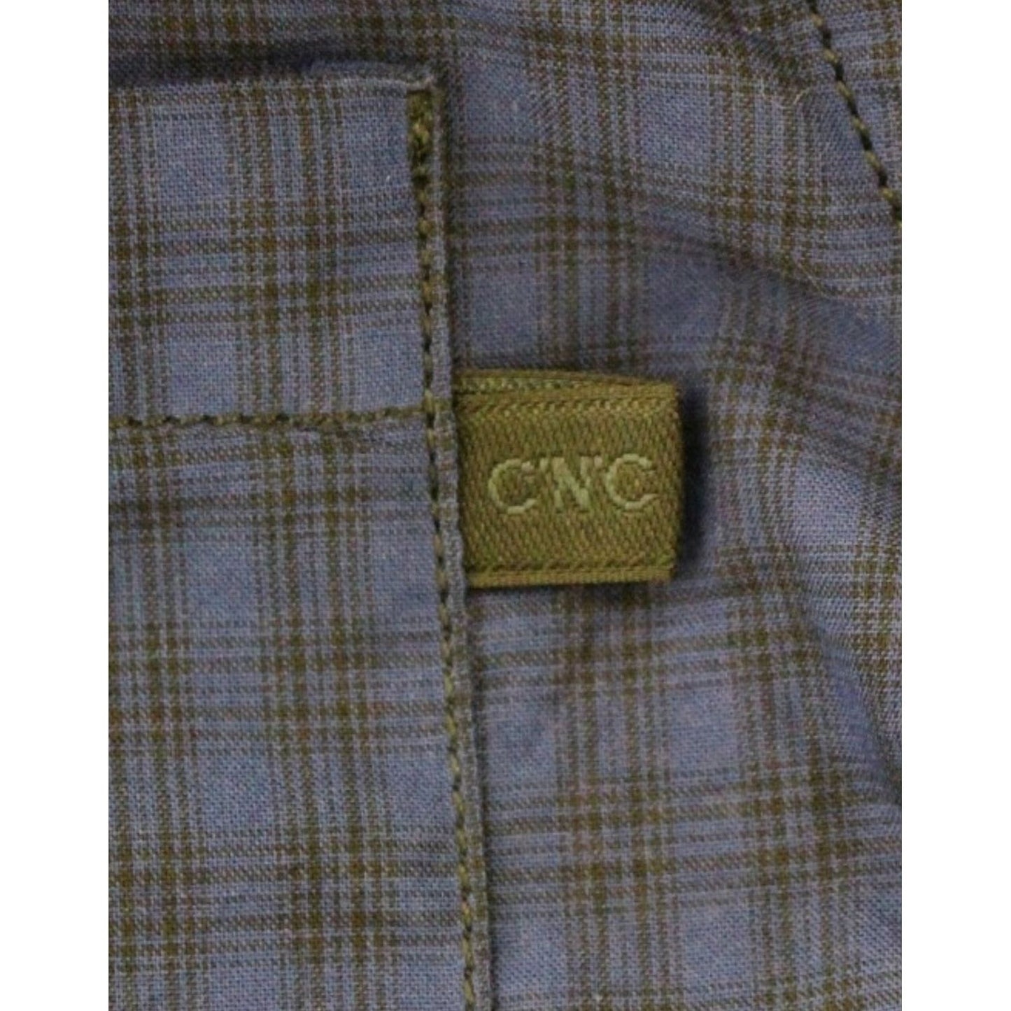 Costume National Blue checkered cotton shirt SIG10357-1