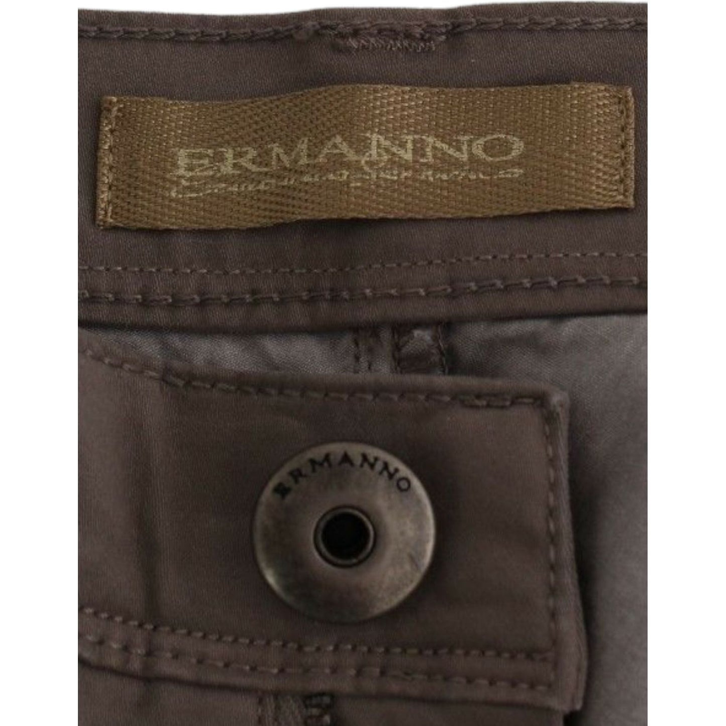 Ermanno Scervino Taupe Beige Slim Jeans Denim Pants Skinny Ermanno Scervino