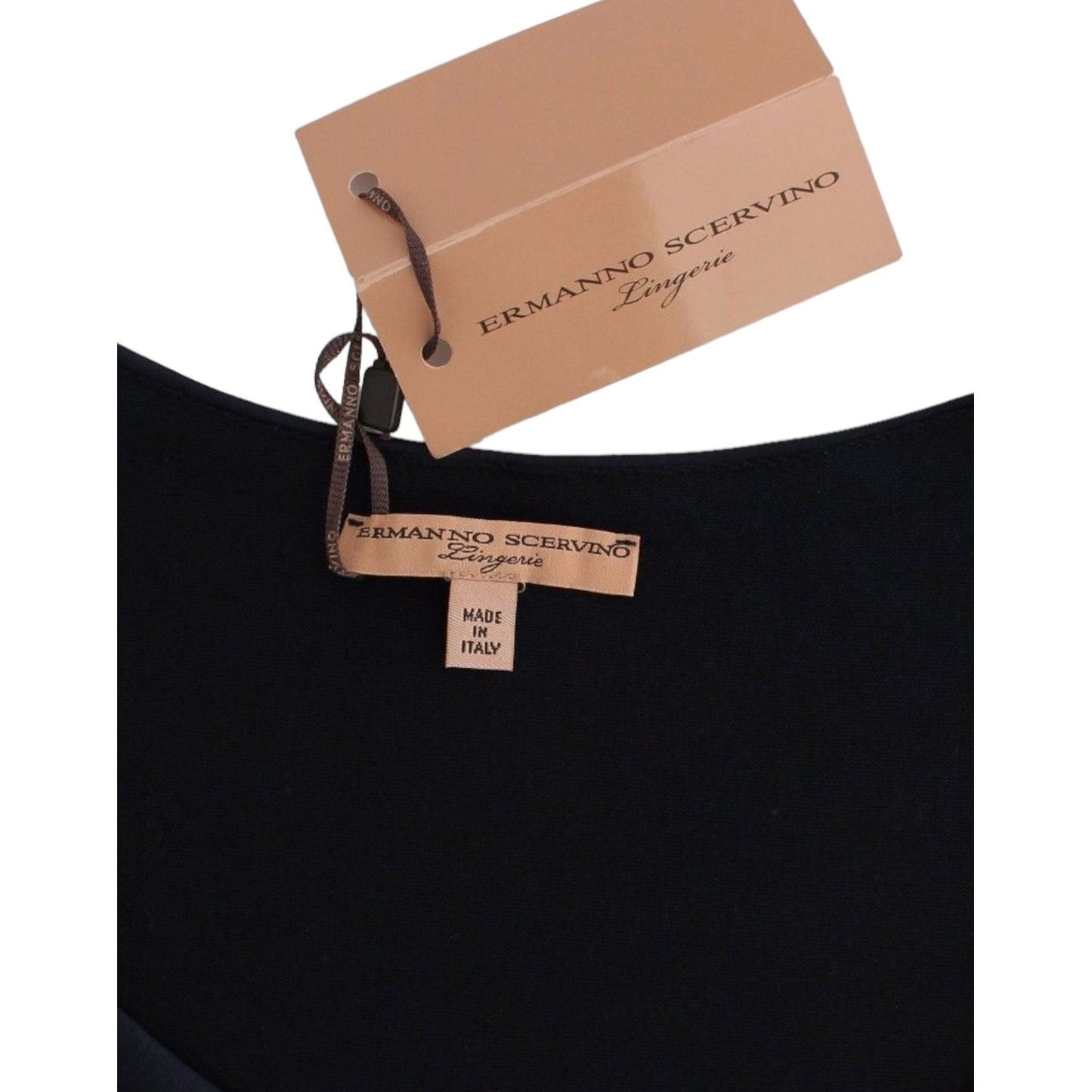 Ermanno Scervino Lingerie Blue Top Blouse Jumper Lace Rayon Ermanno Scervino