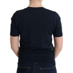 MARGHI LO' Blue 100% Lana Wool Blouse Top SIG30147-2