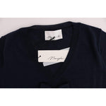 MARGHI LO' Blue 100% Lana Wool Blouse Top SIG30147-2