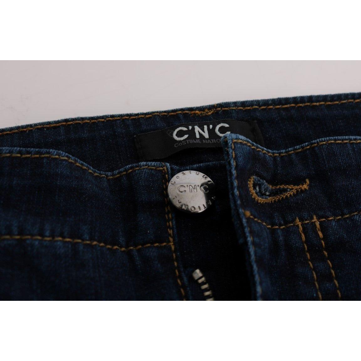 Costume National Blue Cotton Bootcut Flared Jeans SIG30109-4