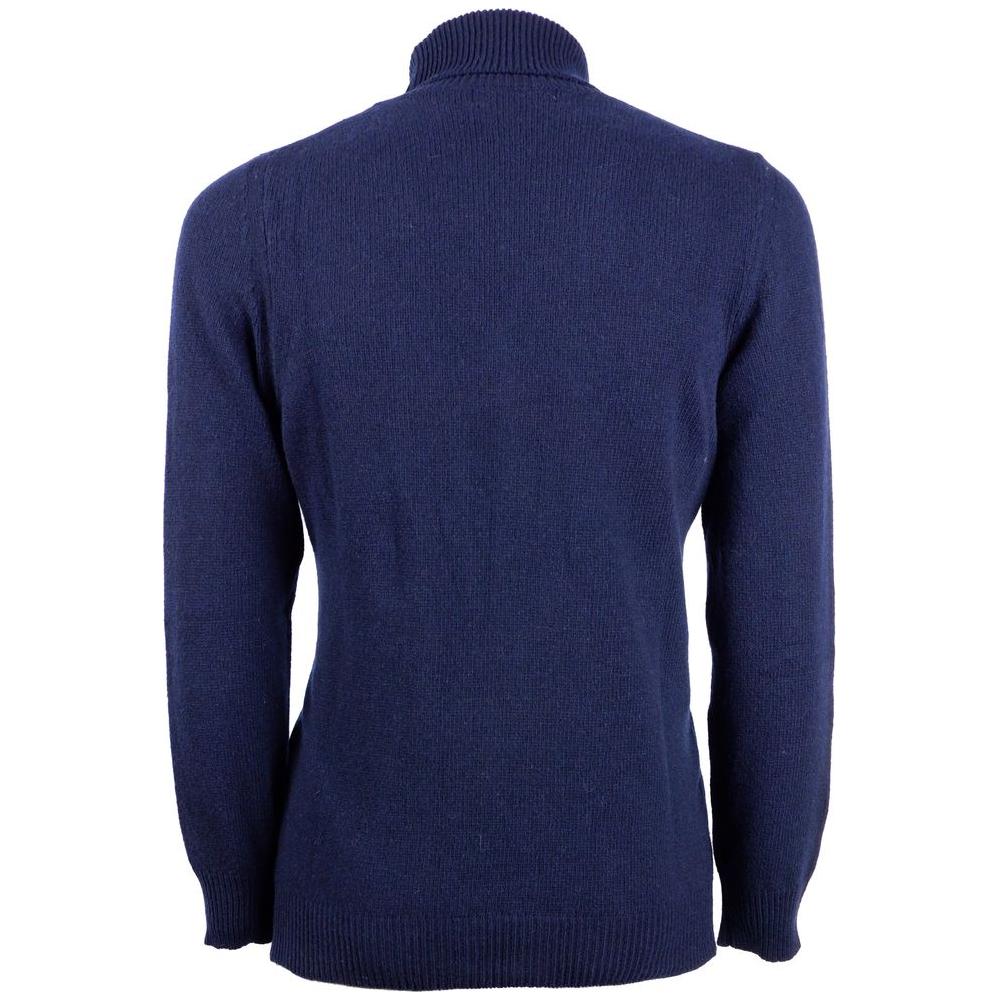 Emilio Romanelli Blue Cashmere Men Sweater EM-11299-M