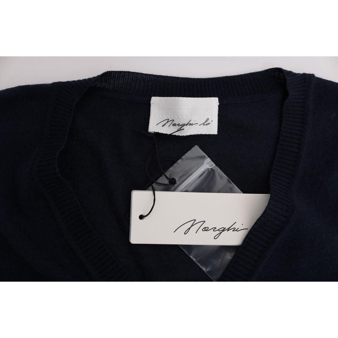 MARGHI LO' Blue Wool Blouse Sweater SIG30149-2