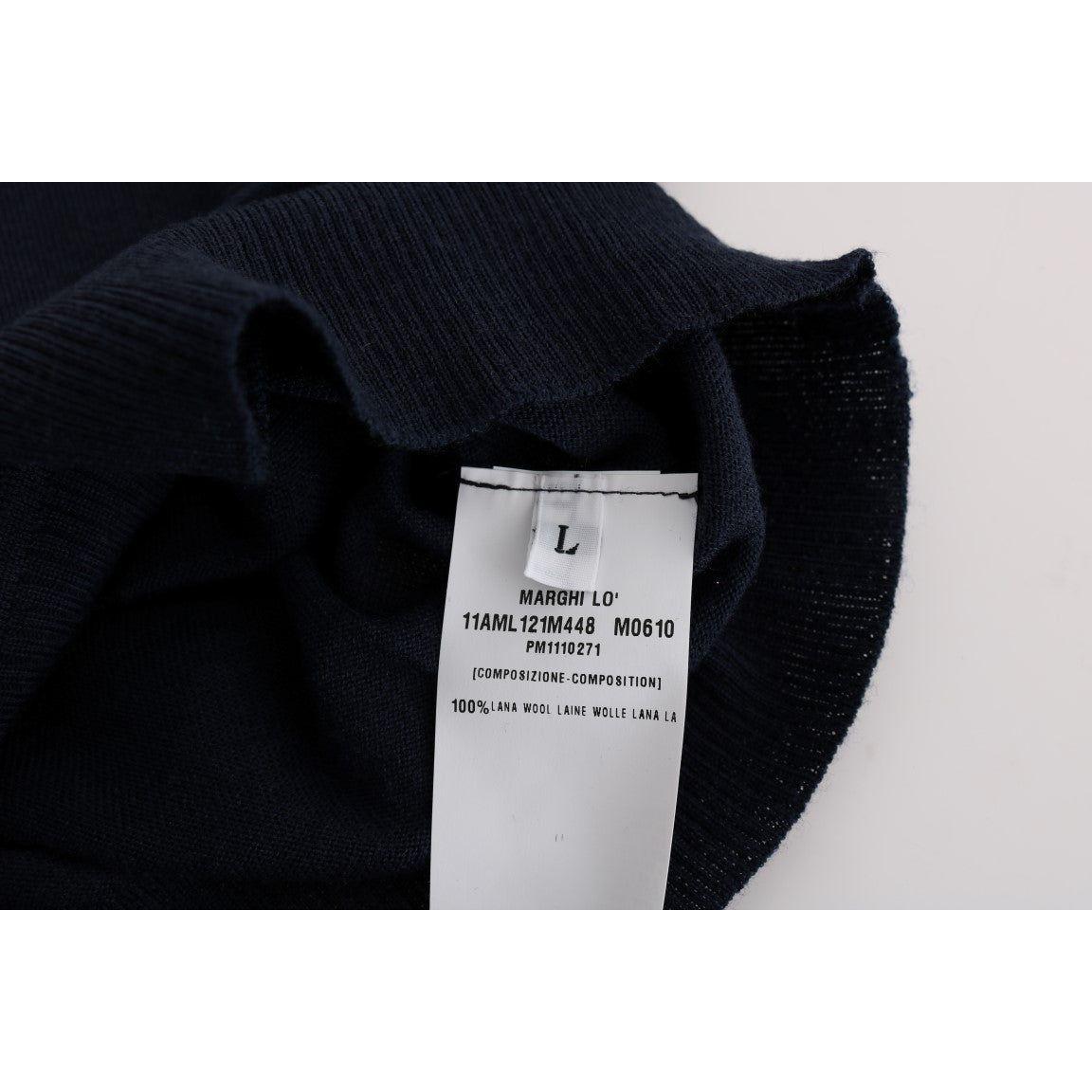 MARGHI LO' Blue Wool Blouse Sweater SIG30149-2