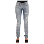 Versace Jeans Blue Wash Torn Stretch Slim Fit Jeans PAN60770-5