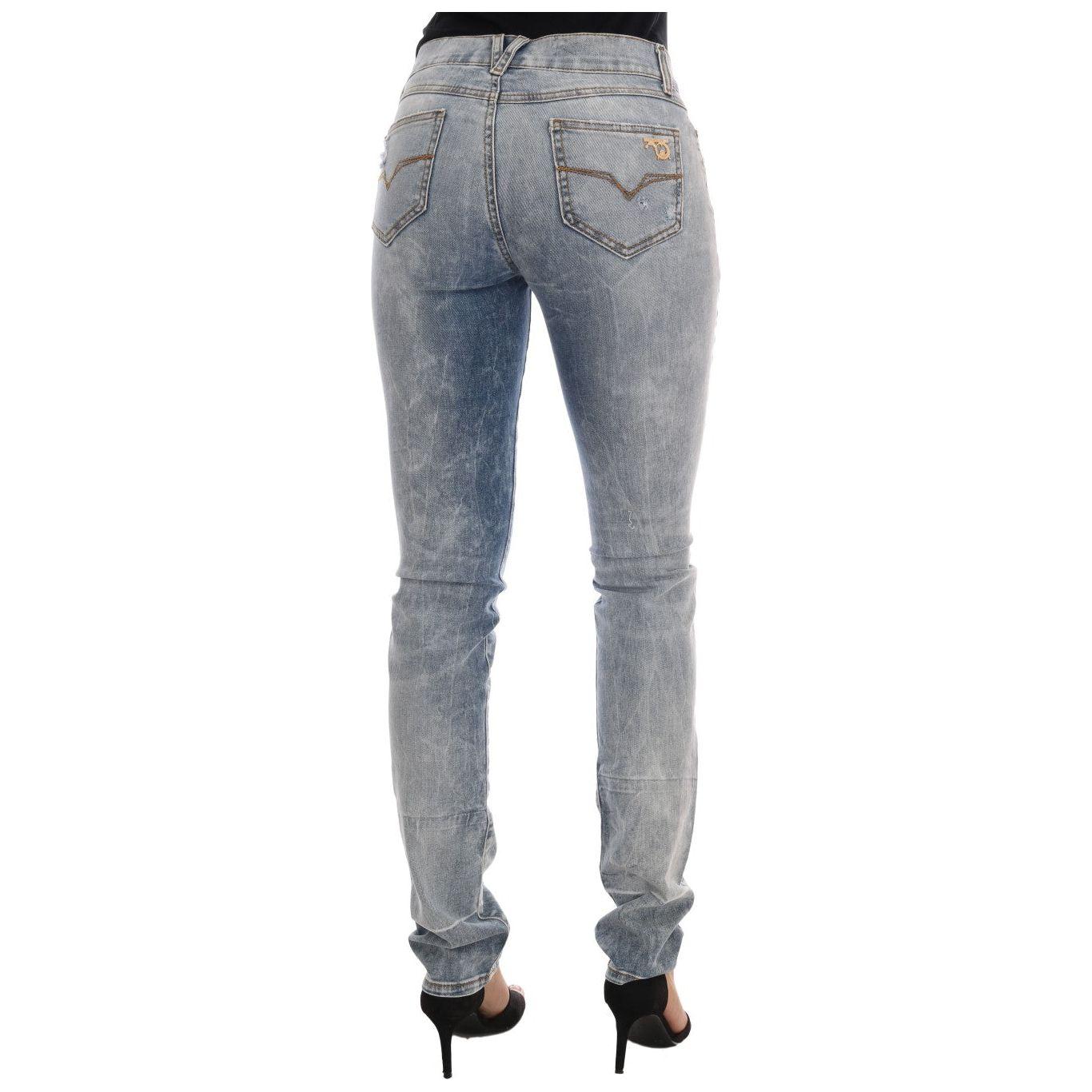 Versace Jeans Blue Wash Torn Stretch Slim Fit Jeans PAN60770-5